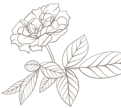 Gezeichnete Blume - Dekoelement
